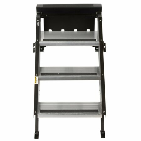 Mor/Ryde 3 Manual Folding Steps Threshold Height Of 34 To 36 With 9 Rise 500 Pound Capacity STP-203